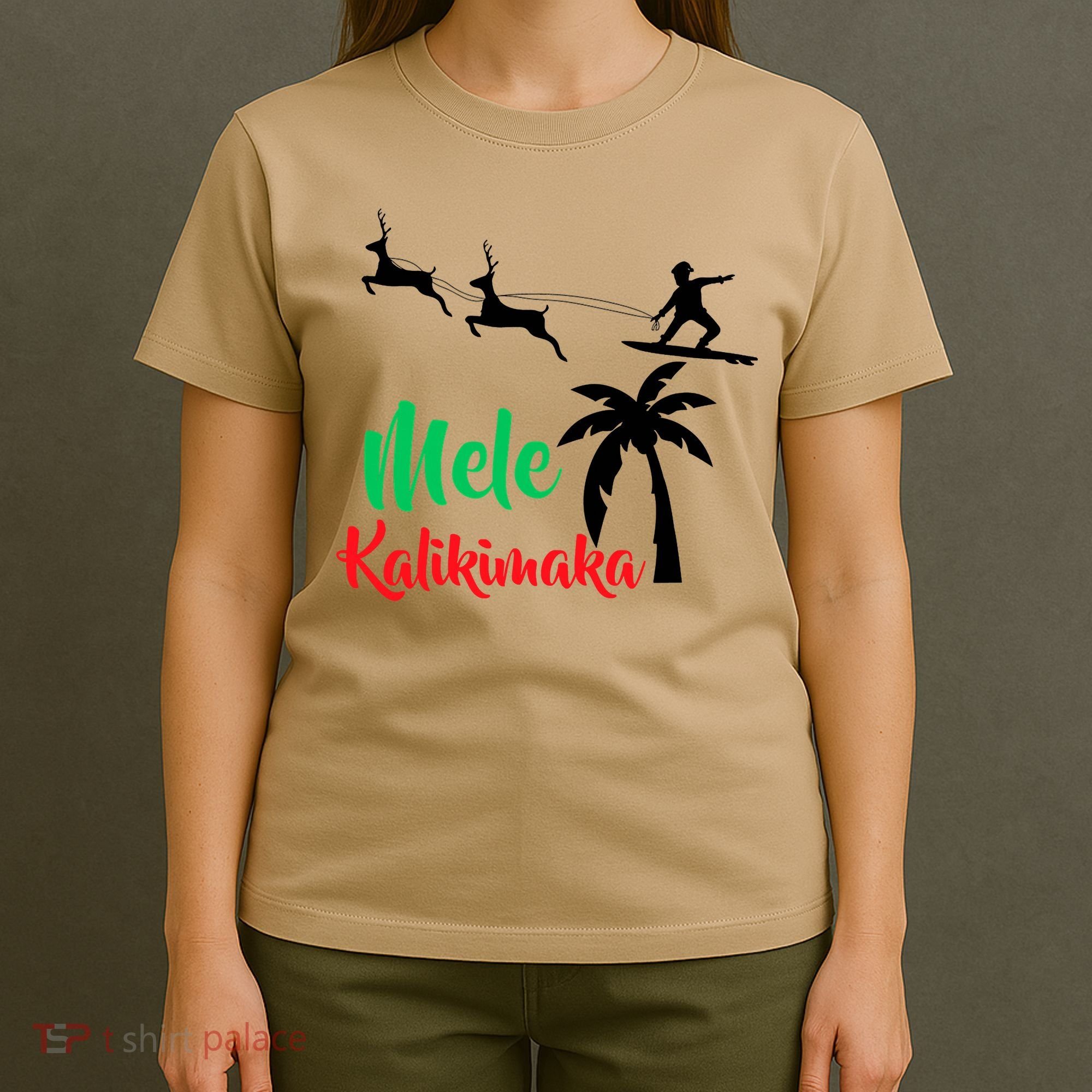 Mele Kalikimaka Christmas Hawaiian Xmas Santa T-Shirt