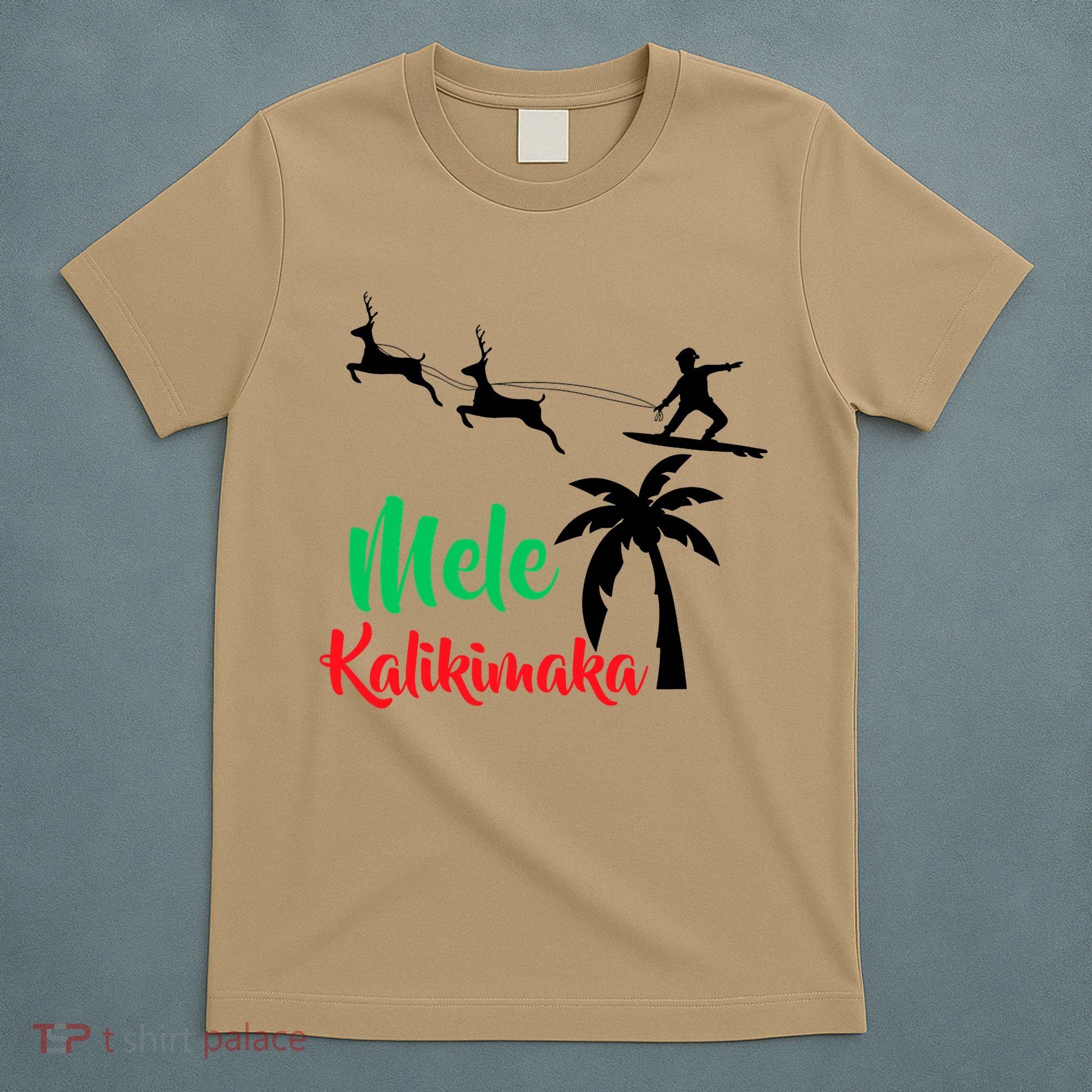 Mele Kalikimaka Christmas Hawaiian Xmas Santa T-Shirt