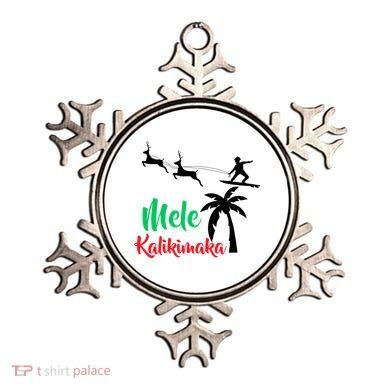 Mele Kalikimaka Christmas Hawaiian Xmas Santa Ornament