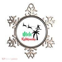 Mele Kalikimaka Christmas Hawaiian Xmas Santa Ornament thumb 0