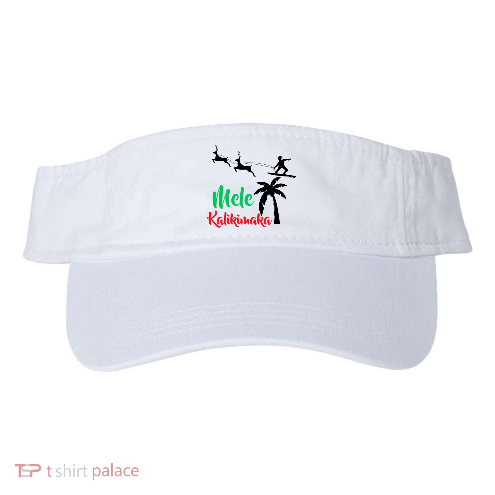 Mele Kalikimaka Christmas Hawaiian Xmas Santa Visor