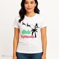 Mele Kalikimaka Christmas Hawaiian Xmas Santa Women's T-Shirt thumb 4