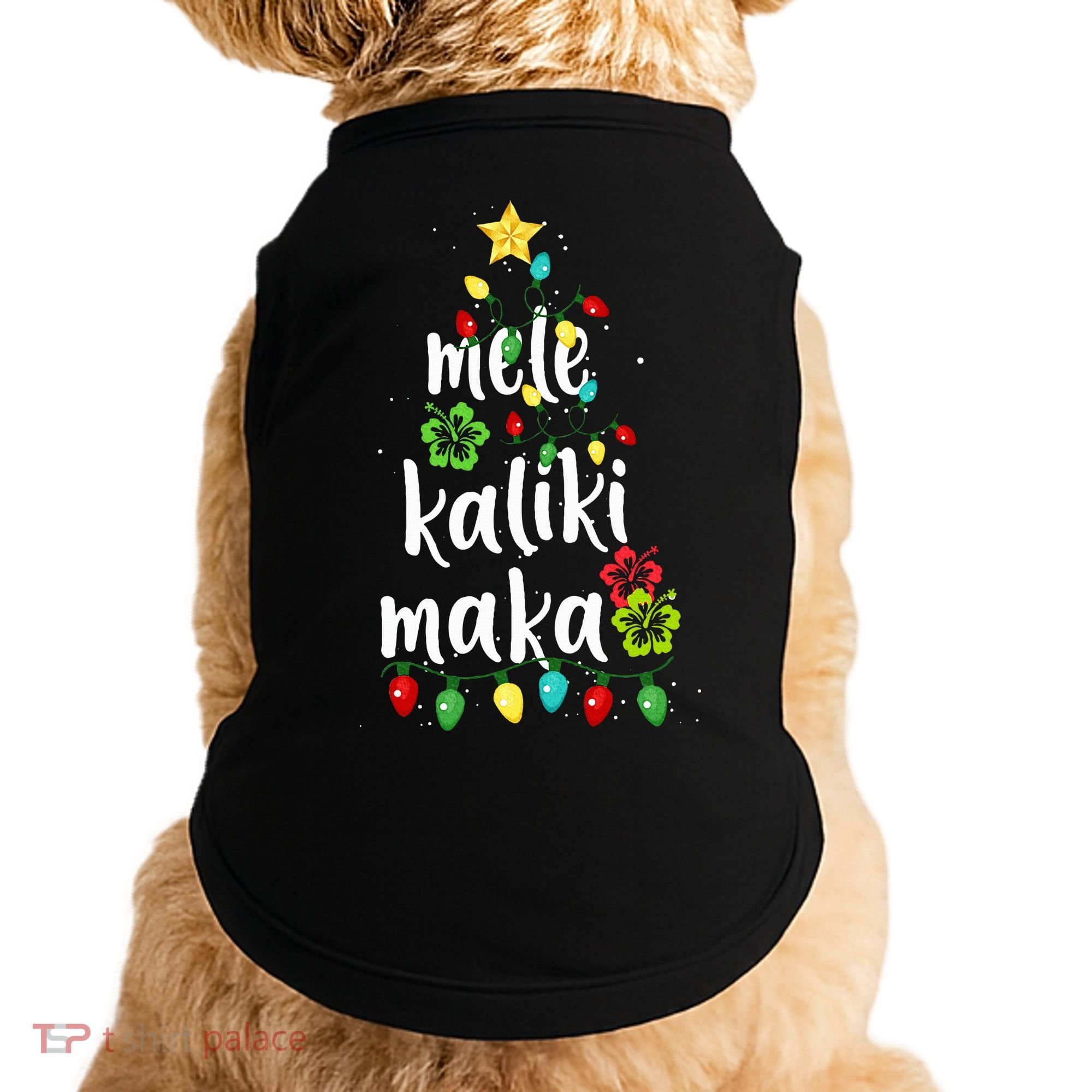Mele kalikimaka Christmas Hawaiian Xmas Doggie Tank