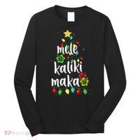 Mele kalikimaka Christmas Hawaiian Xmas Long Sleeve Shirt thumb 0