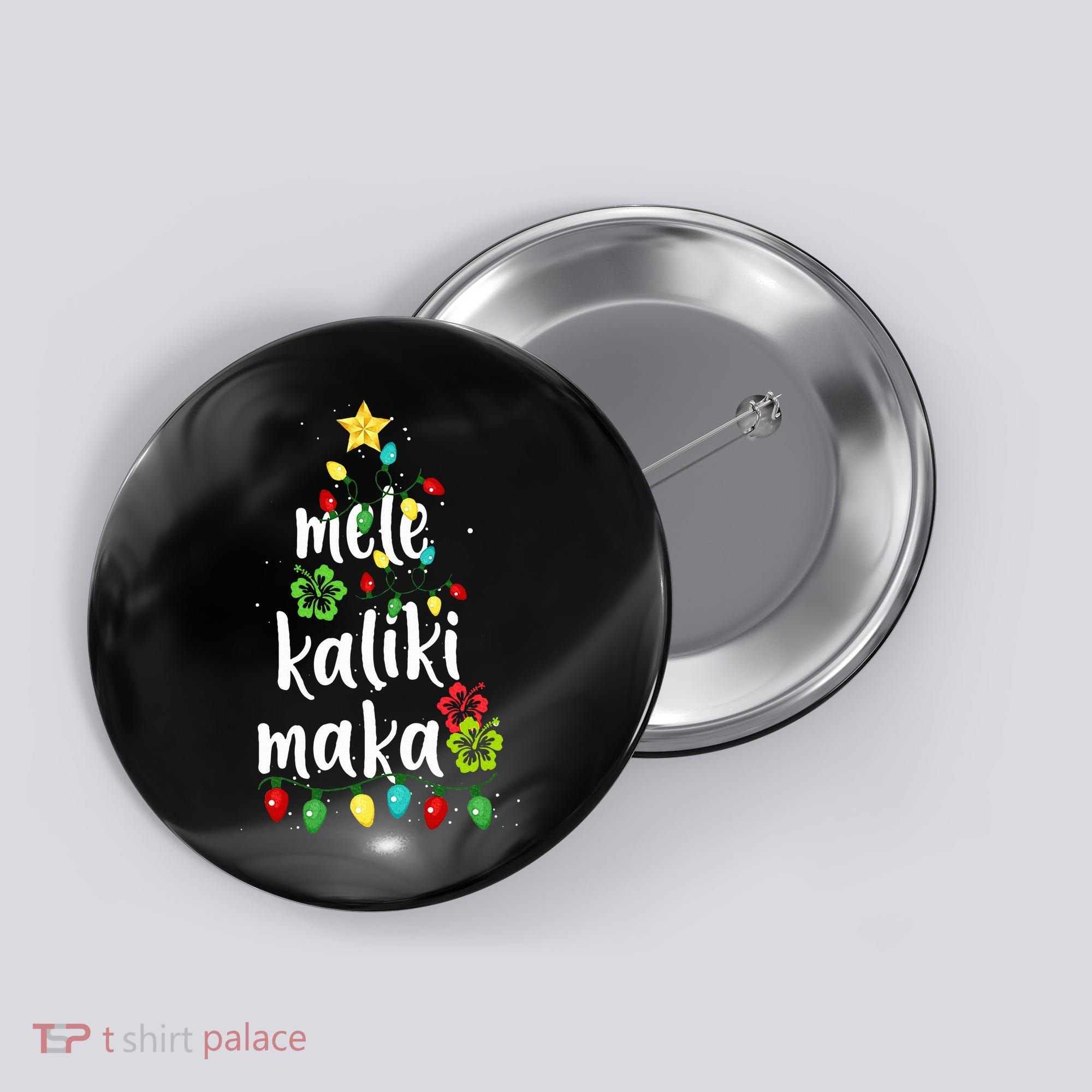 Mele kalikimaka Christmas Hawaiian Xmas Button