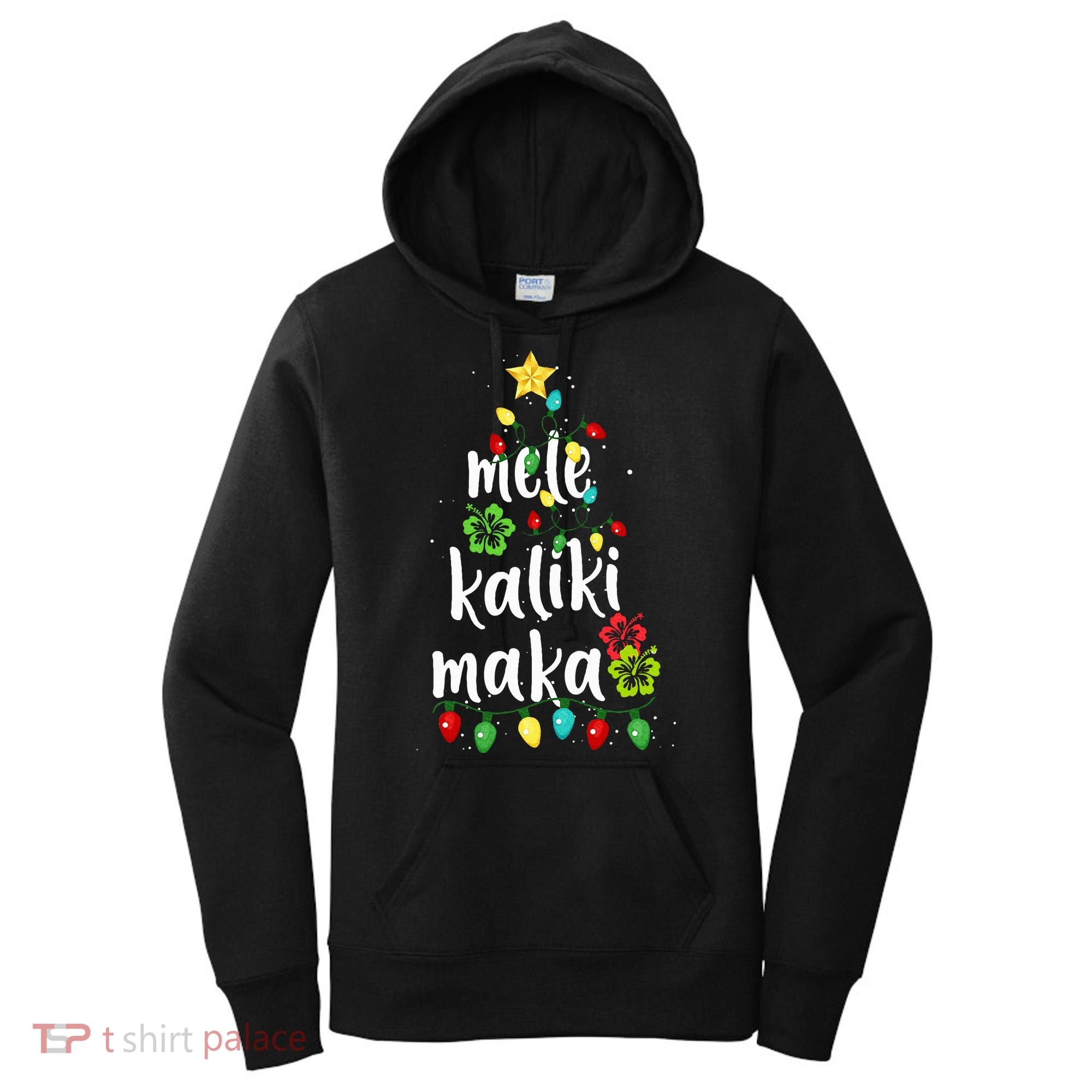 Mele kalikimaka Christmas Hawaiian Xmas Women's Hoodie