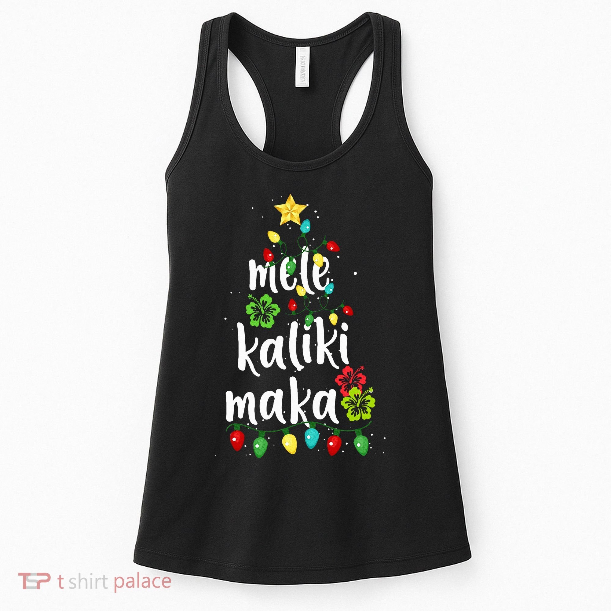 Mele kalikimaka Christmas Hawaiian Xmas Women's Tank Top