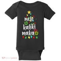 Mele kalikimaka Christmas Hawaiian Xmas Baby Bodysuit thumb 0