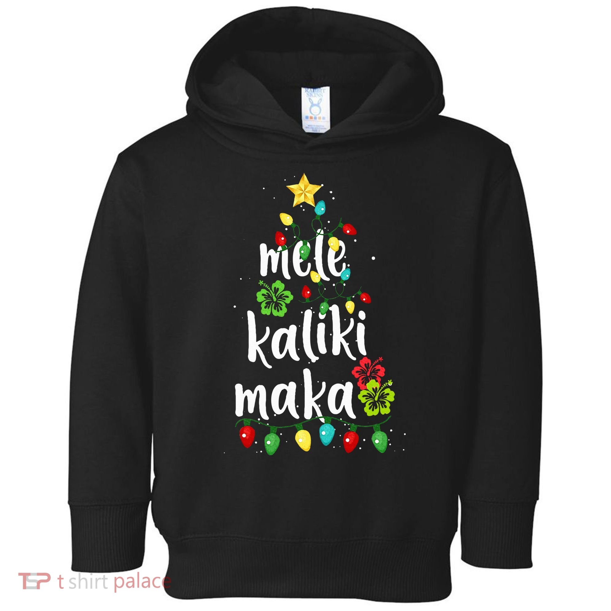Mele kalikimaka Christmas Hawaiian Xmas Toddler Hoodie