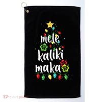 Mele kalikimaka Christmas Hawaiian Xmas Golf Towel thumb 0