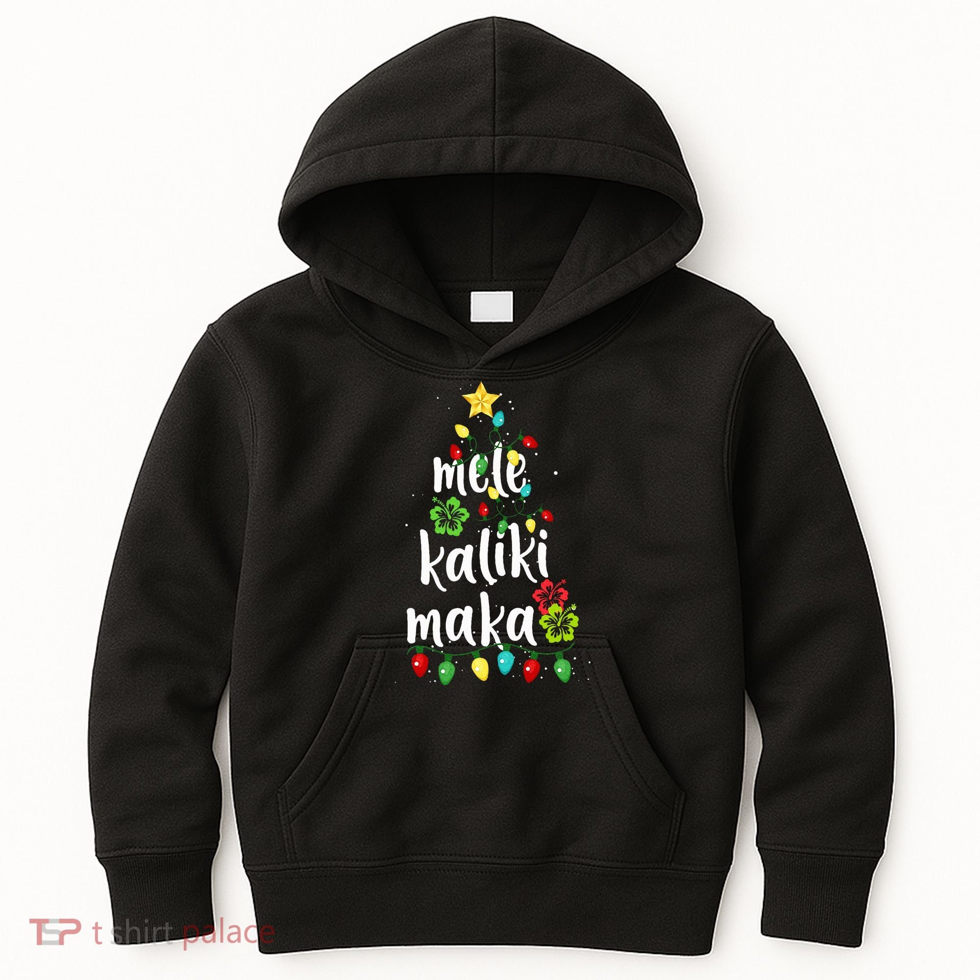 Mele kalikimaka Christmas Hawaiian Xmas Kids Hoodie