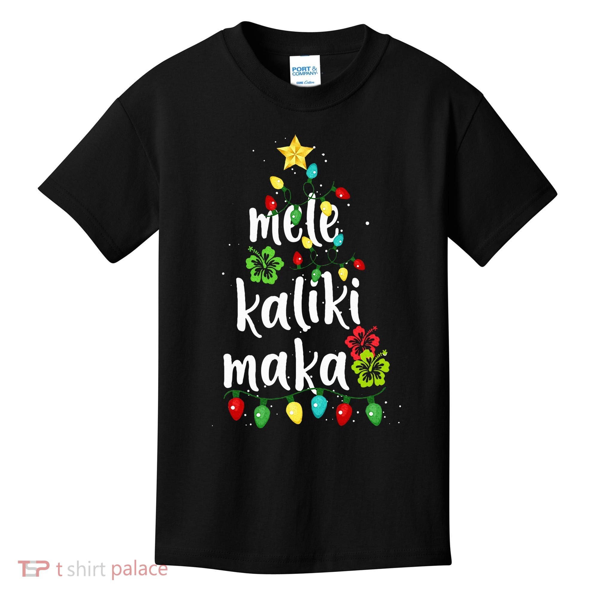 Mele kalikimaka Christmas Hawaiian Xmas Kids T-Shirt