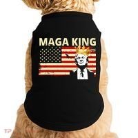 MAGA King Donald Trump Usa Flag Doggie Tank thumb 0