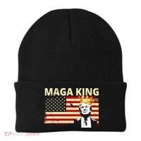 MAGA King Donald Trump Usa Flag Beanie thumb 0