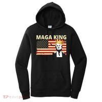 MAGA King Donald Trump Usa Flag Women's Hoodie thumb 0