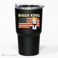 MAGA King Donald Trump Usa Flag Tumbler thumb 0