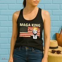 MAGA King Donald Trump Usa Flag Women's Tank Top thumb 2