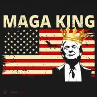 MAGA King Donald Trump Usa Flag Women's Tank Top thumb 5