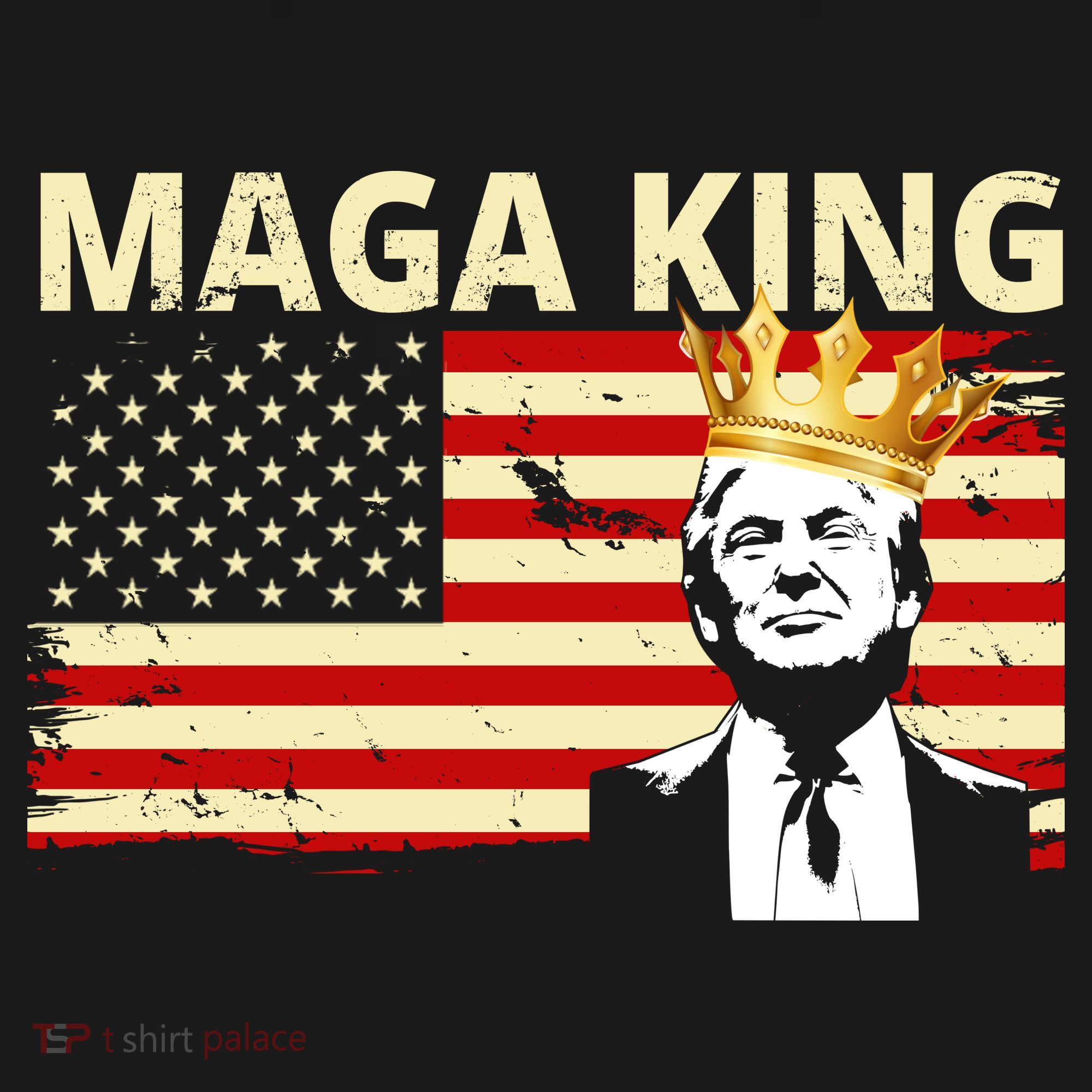 MAGA King Donald Trump Usa Flag Women's Tank Top