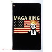 MAGA King Donald Trump Usa Flag Golf Towel thumb 0