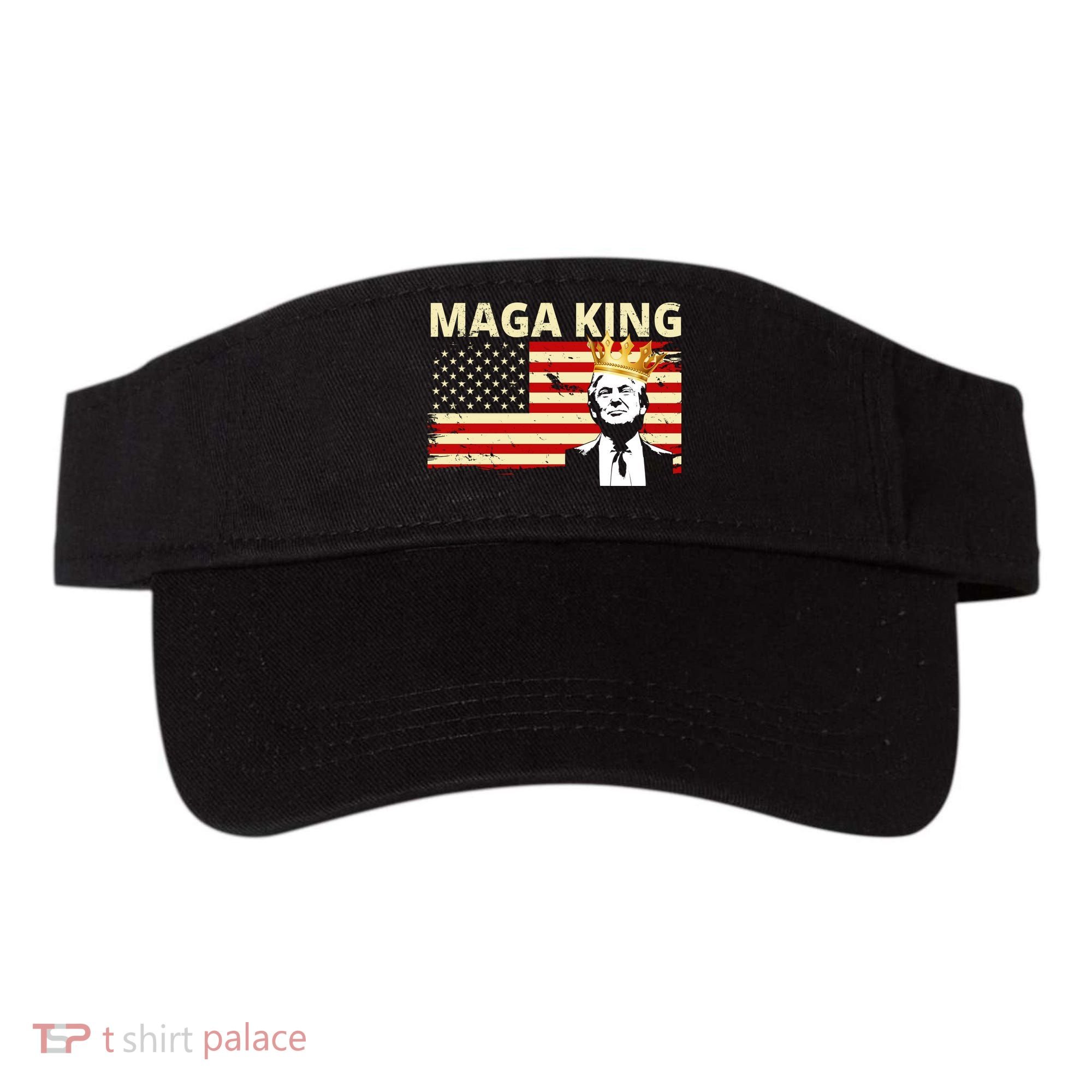 MAGA King Donald Trump Usa Flag Visor