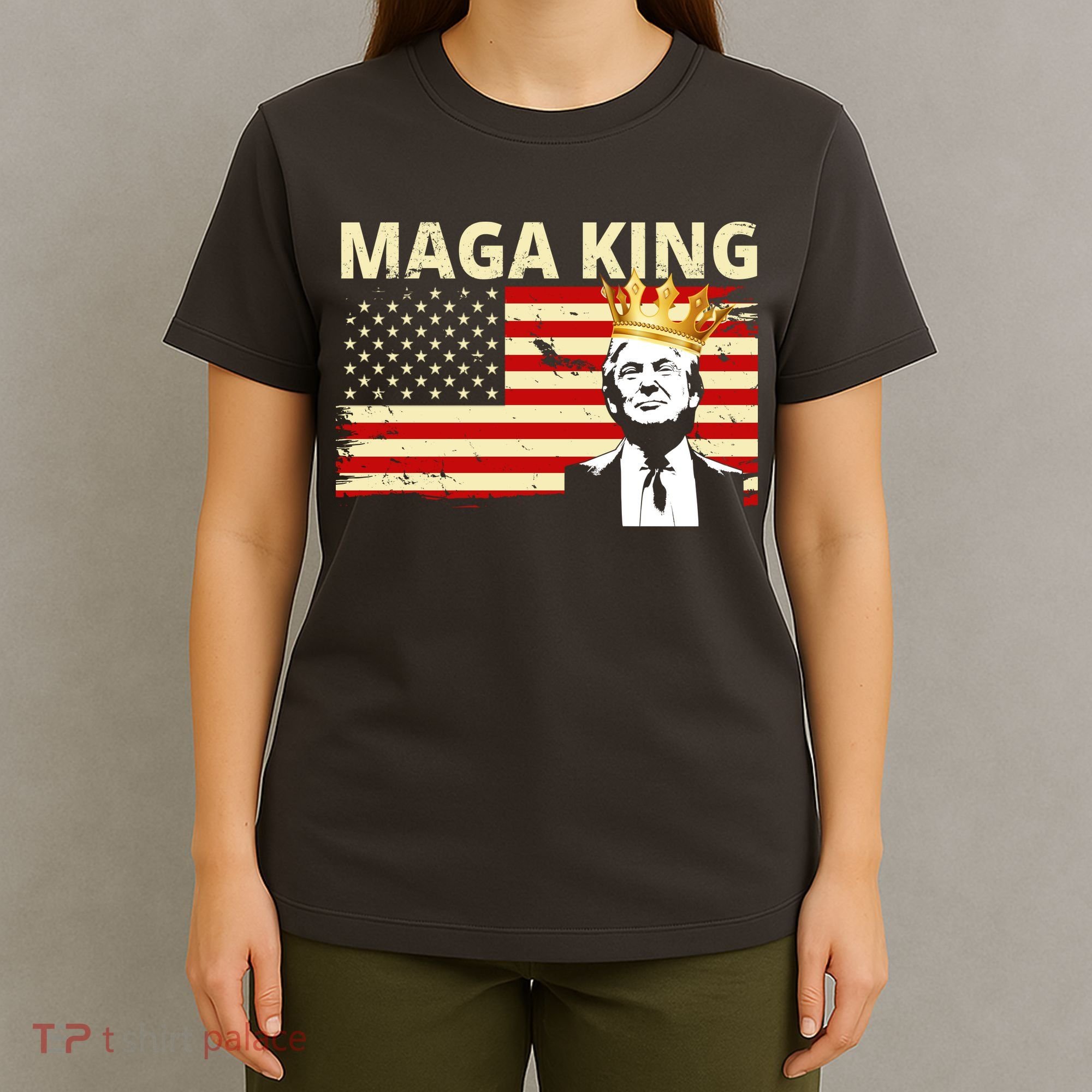 MAGA King Donald Trump Usa Flag T-Shirt