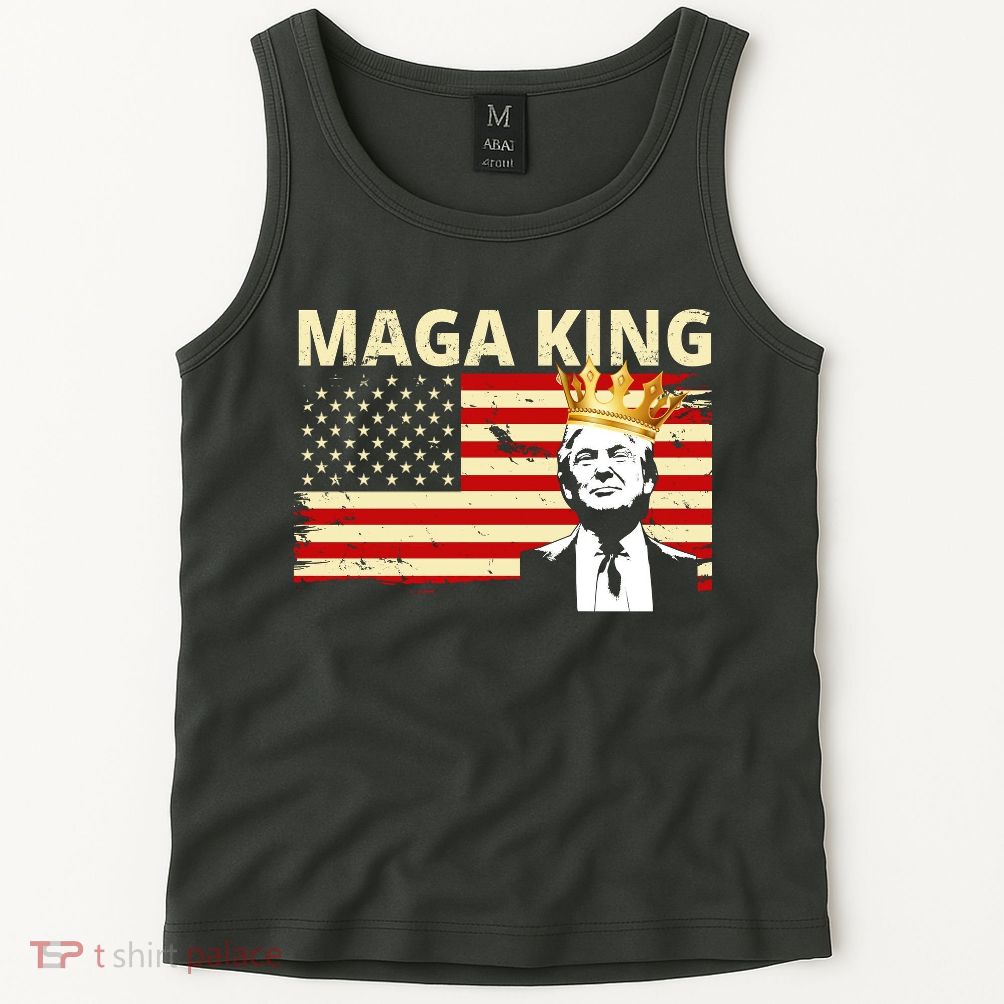 MAGA King Donald Trump Usa Flag Tank Top