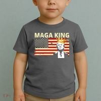 MAGA King Donald Trump Usa Flag Toddler T-Shirt thumb 2
