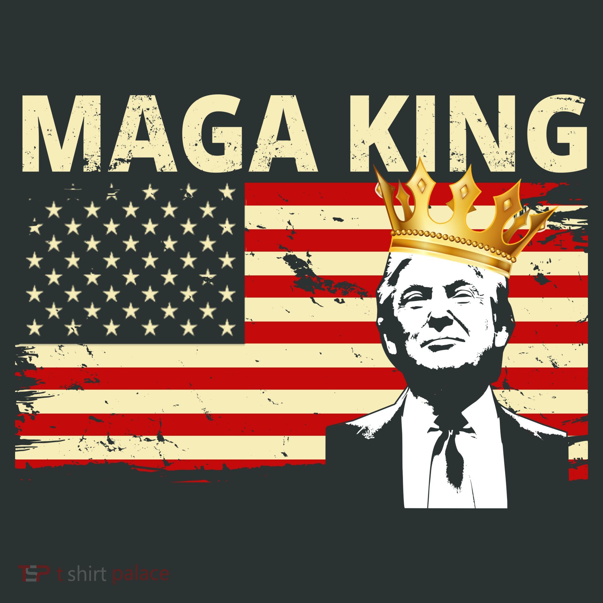 MAGA King Donald Trump Usa Flag Toddler T-Shirt
