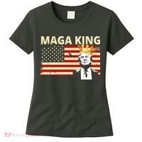 MAGA King Donald Trump Usa Flag Women's T-Shirt thumb 0