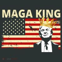MAGA King Donald Trump Usa Flag Kids Hoodie thumb 5