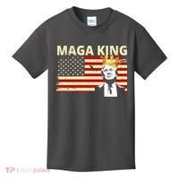 MAGA King Donald Trump Usa Flag Kids T-Shirt thumb 0