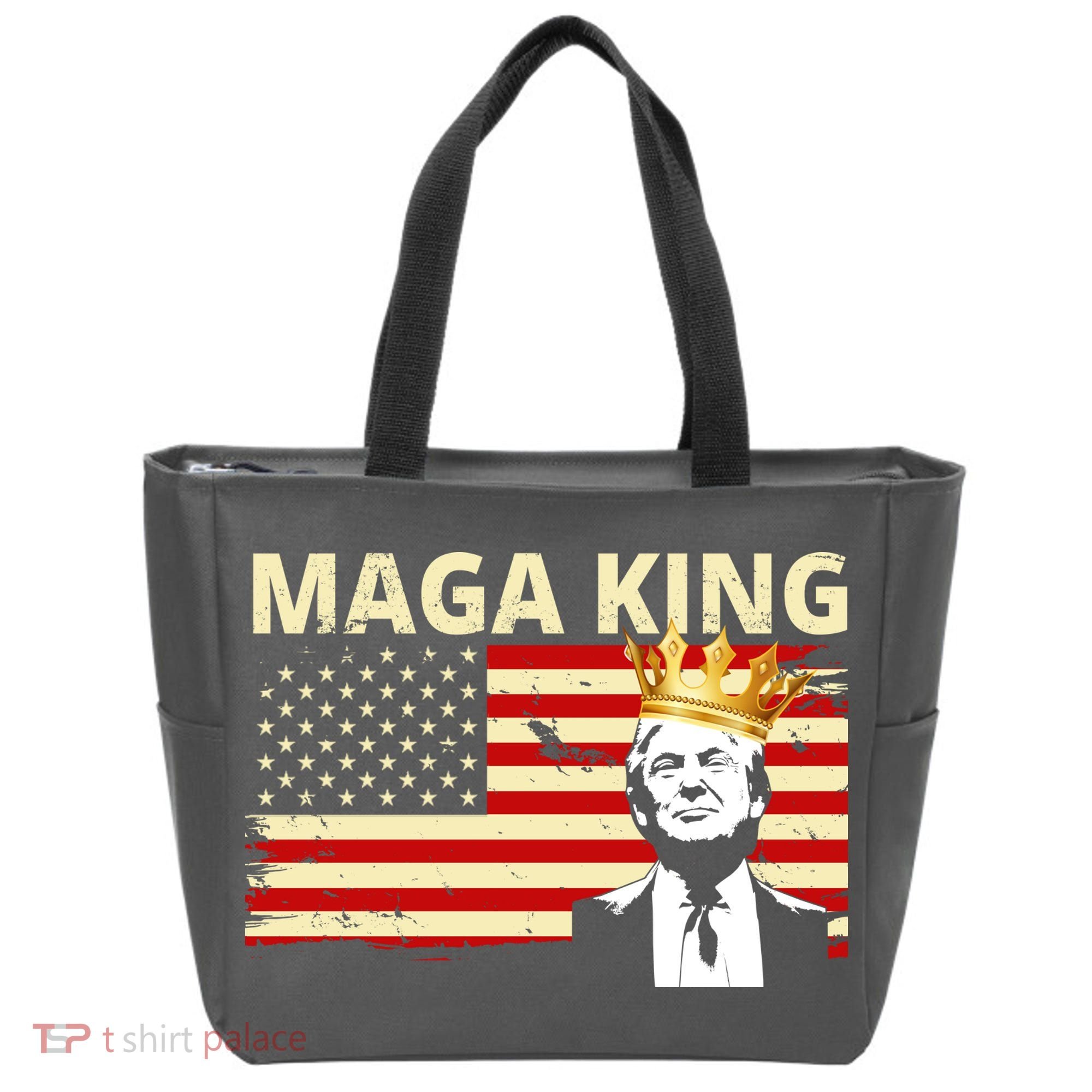 MAGA King Donald Trump Usa Flag Tote Bag