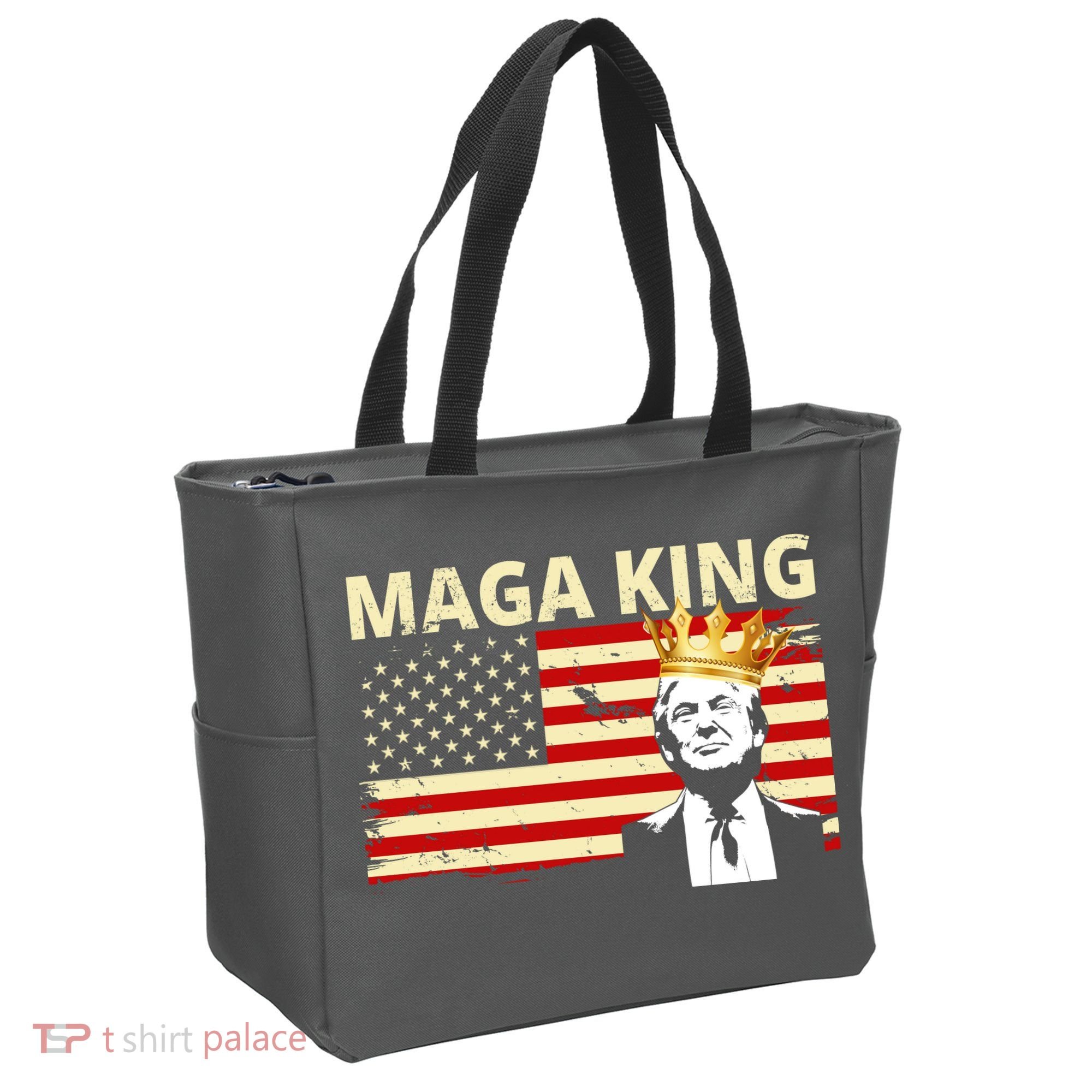 MAGA King Donald Trump Usa Flag Tote Bag