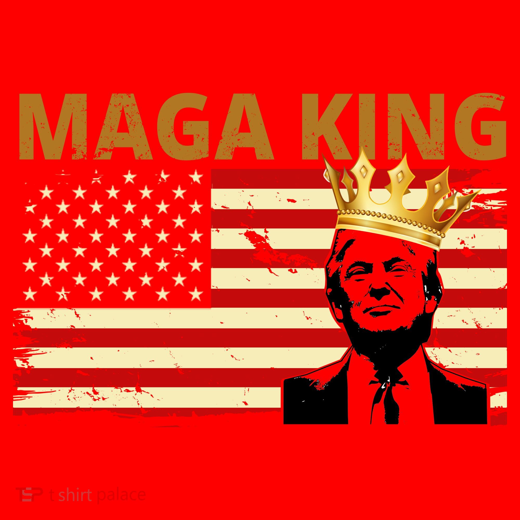 MAGA King Donald Trump Usa Flag Santa Hat