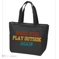 Make Ki Ds Play Outside Again Funny Parenting Saying Tote Bag thumb 3