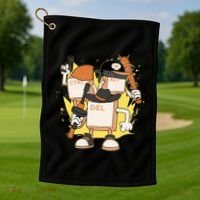 Mafia Keyboard Funny Golf Towel thumb 1