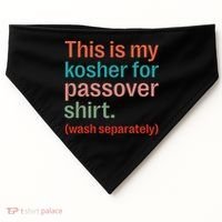 My Kosher For Passover Wash Separately Matzah Pesach USA-Made Doggie Bandana thumb 0