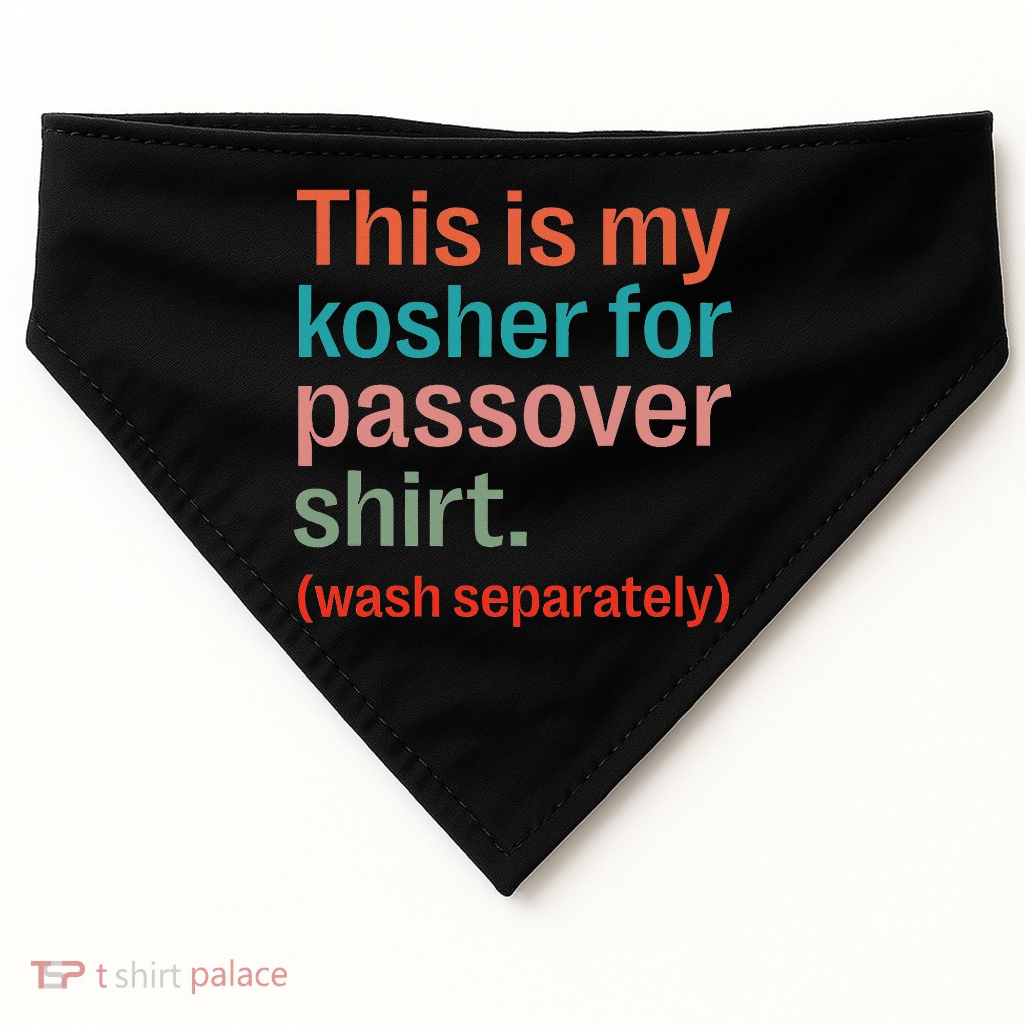 My Kosher For Passover Wash Separately Matzah Pesach USA-Made Doggie Bandana