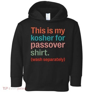 My Kosher For Passover Wash Separately Matzah Pesach Toddler Hoodie