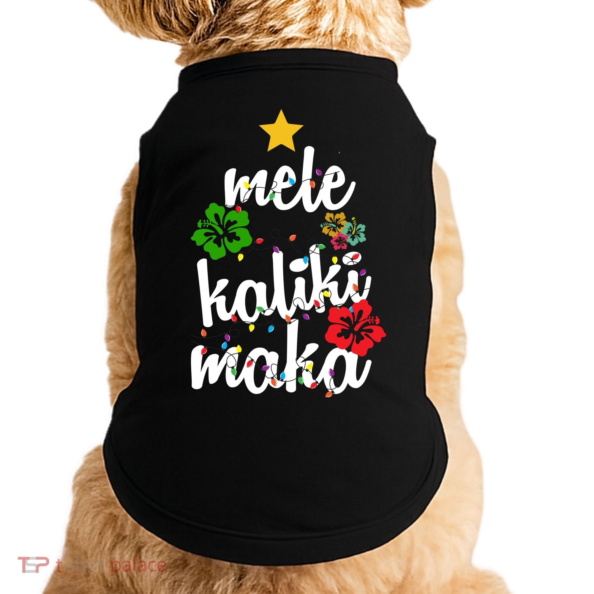 Mele Kalikimaka Festive Holiday Doggie Tank