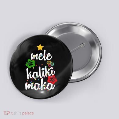 Mele Kalikimaka Festive Holiday Button