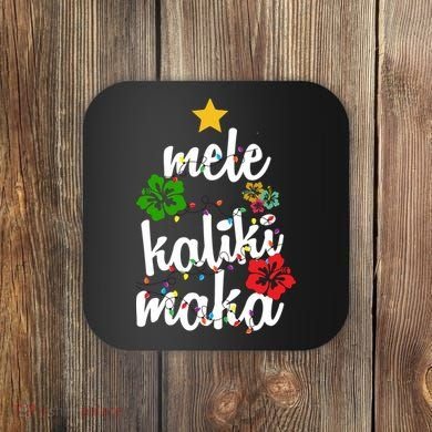 Mele Kalikimaka Festive Holiday Coaster