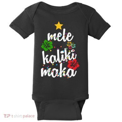 Mele Kalikimaka Festive Holiday Baby Bodysuit