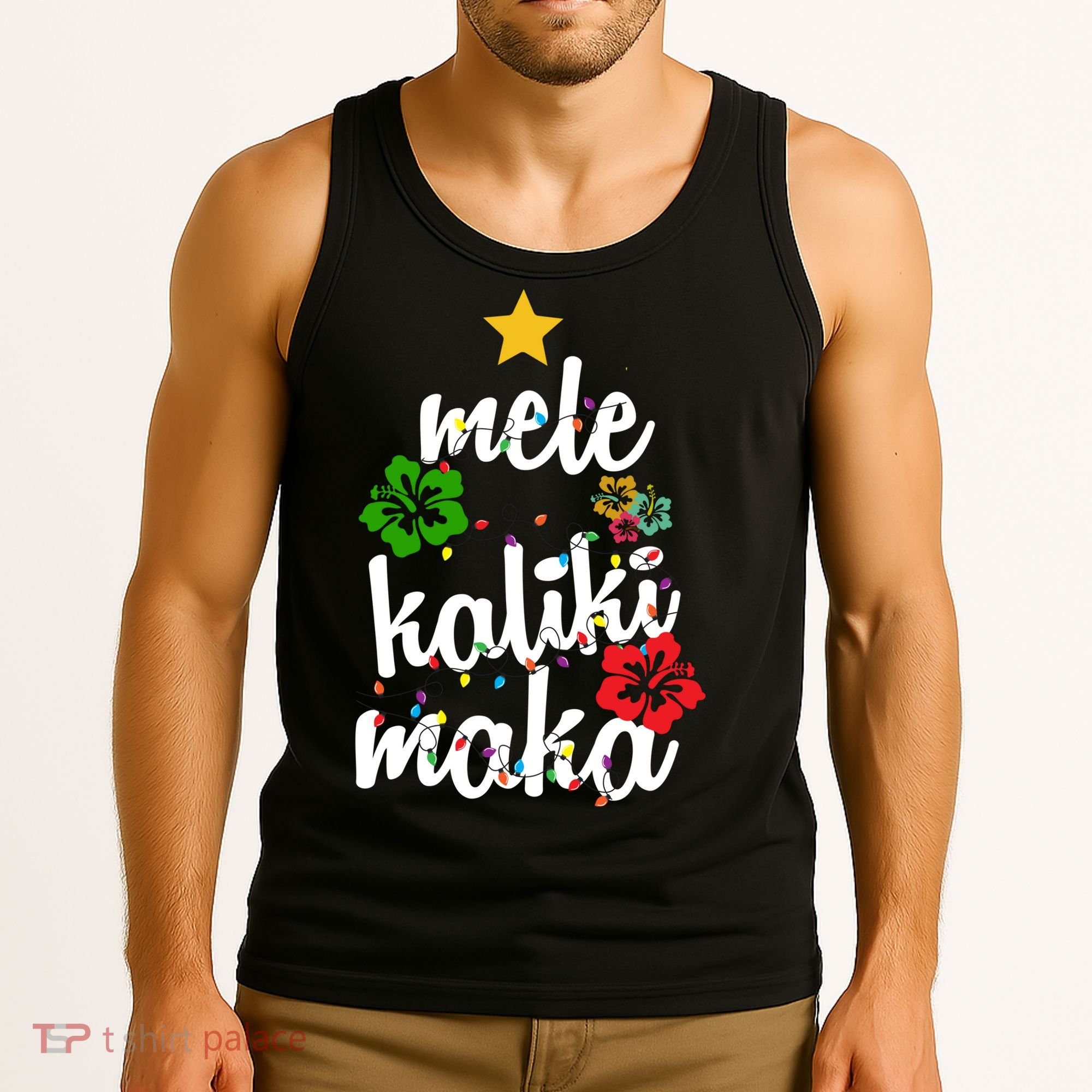 Mele Kalikimaka Festive Holiday Tank Top
