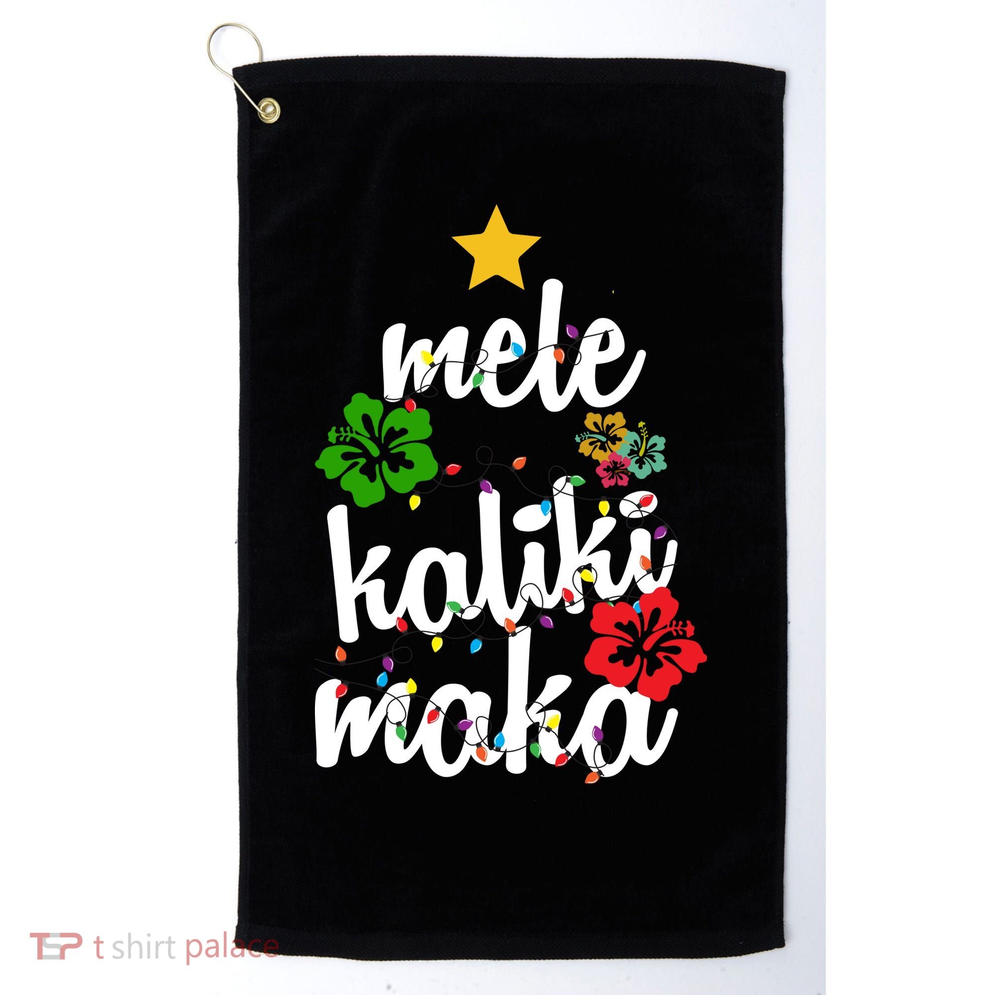 Mele Kalikimaka Festive Holiday Golf Towel