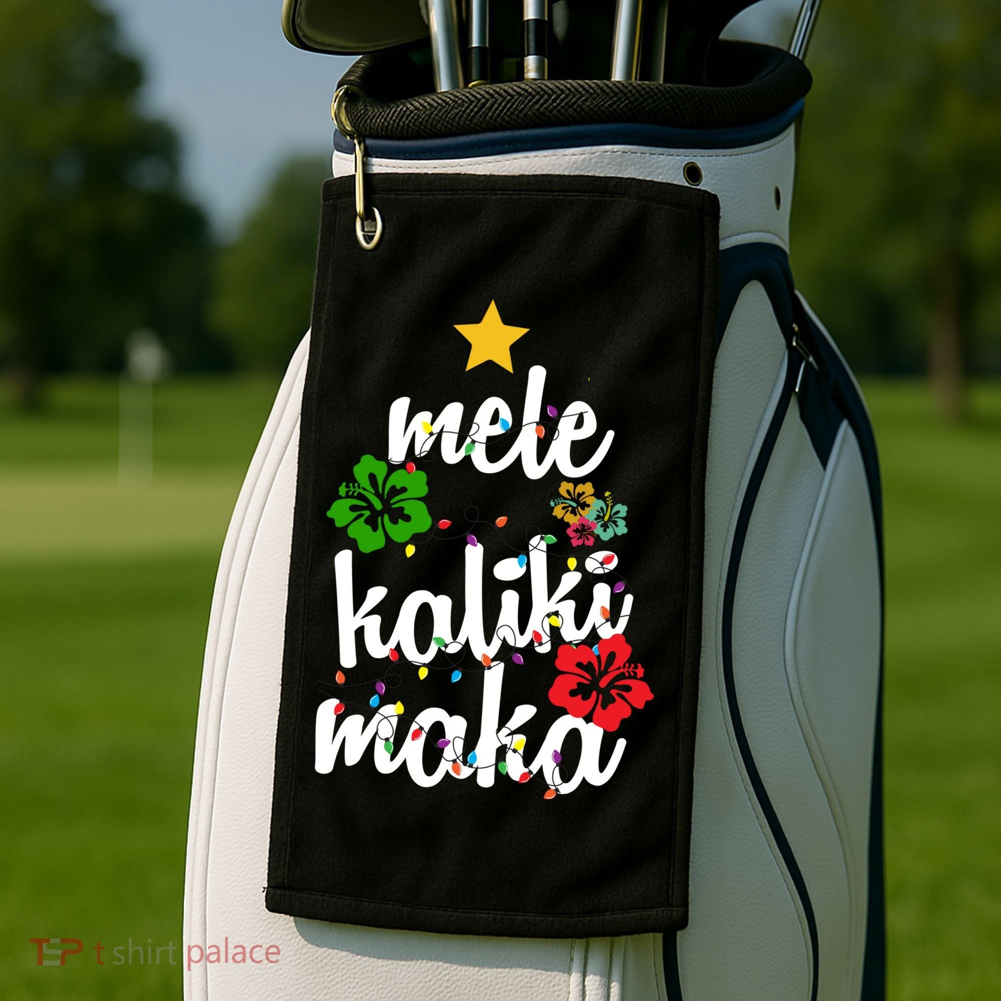 Mele Kalikimaka Festive Holiday Golf Towel