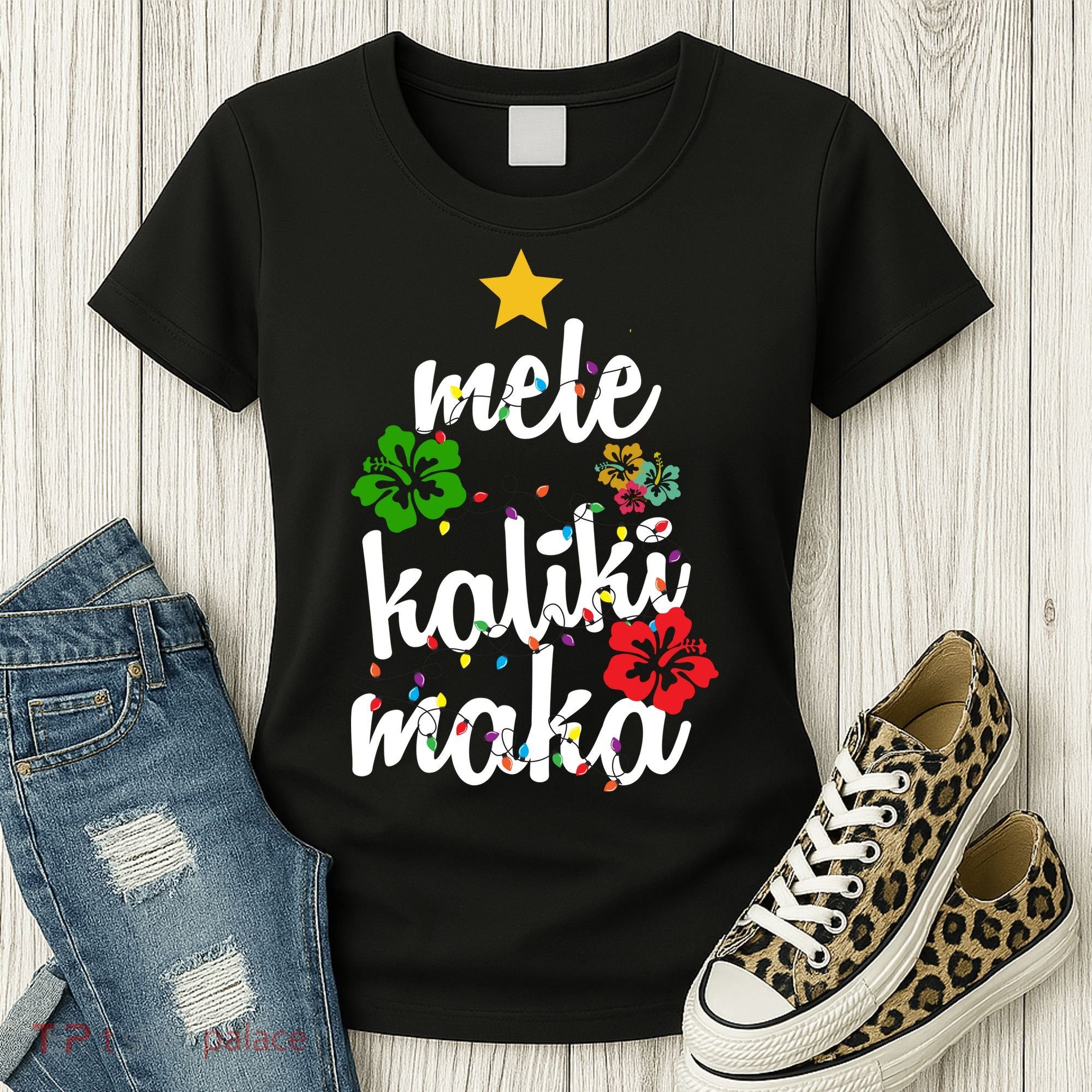 Mele Kalikimaka Festive Holiday Women's T-Shirt