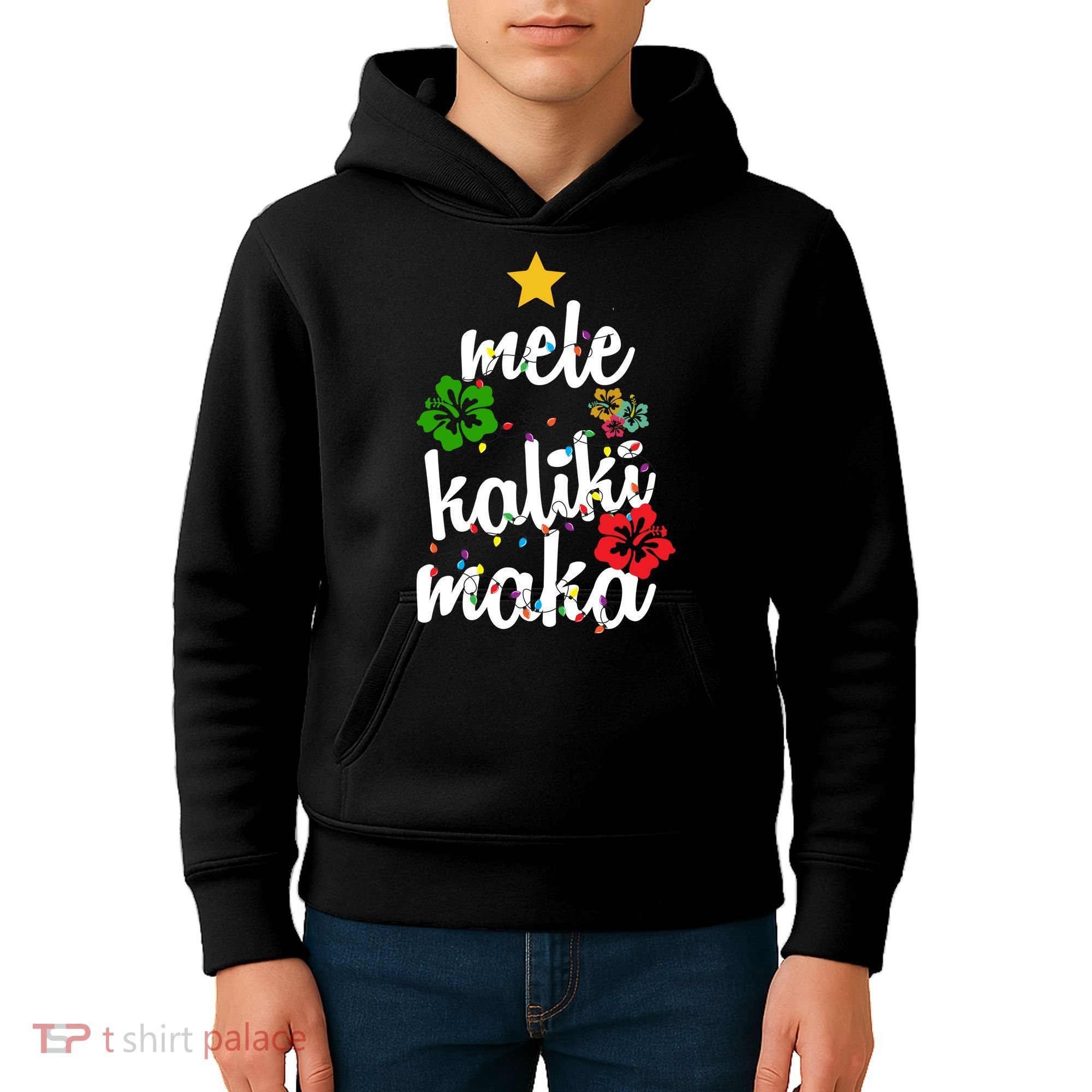 Mele Kalikimaka Festive Holiday Kids Hoodie
