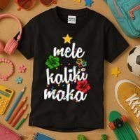 Mele Kalikimaka Festive Holiday Kids T-Shirt thumb 3
